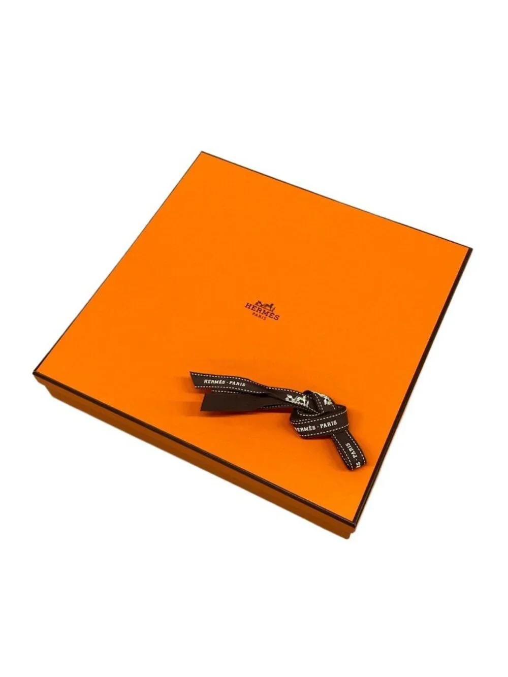 Hermes Shawl Naoshima Orange Organic Pima Cotton Scarf